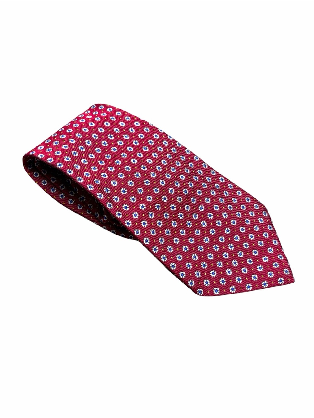Ralph Lauren Classic Men's Burgundy Floral Micro-Pattern Silk Tie‎